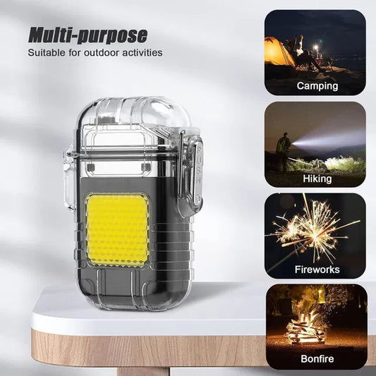 Metal LED Flashlight Lighter – 2-in-1 Torch & Lighter